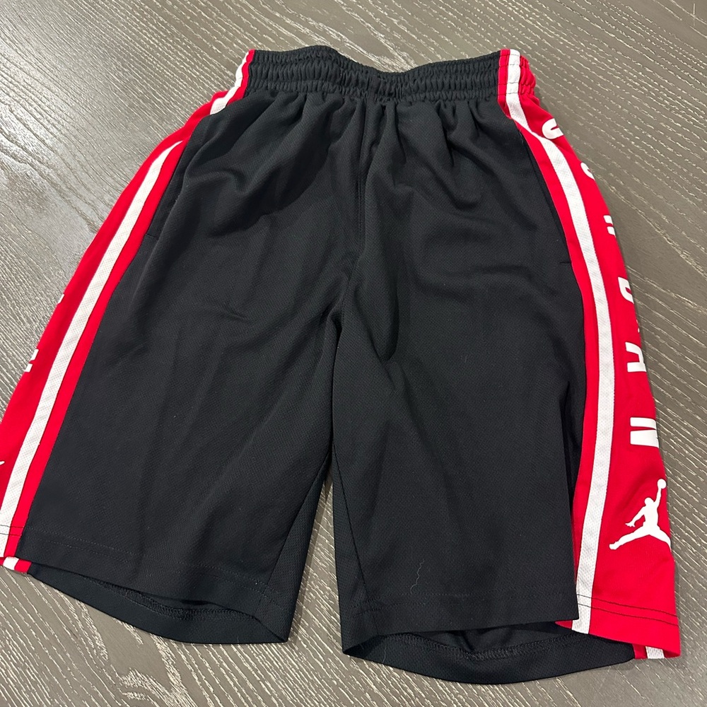 Jordan Black and Red Youth Shorts